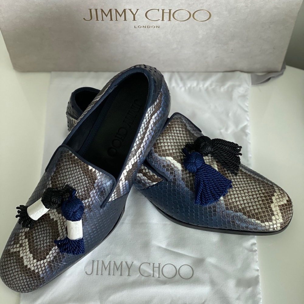 Jimmy Choo men’s 142FOXLEY Striped Matt Python